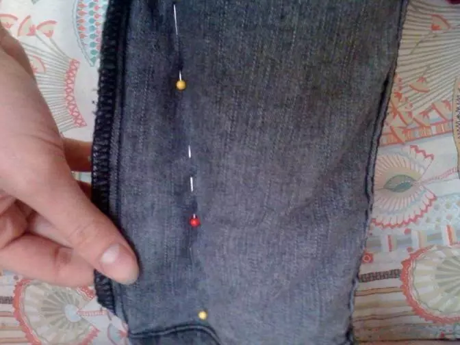 Cómo coser los jeans en la cintura o hacer una talla menos: cómo reducir en las caderas 15584_33