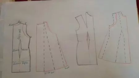 Mønstre af kjoler: Sådan gør du det selv, enkle mønstre for begyndere, 7 mønstre og modellering 15591_27