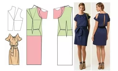 Модели на фустани: Како да се направи тоа, едноставни обрасци за почетници, 7 модели и моделирање 15591_7