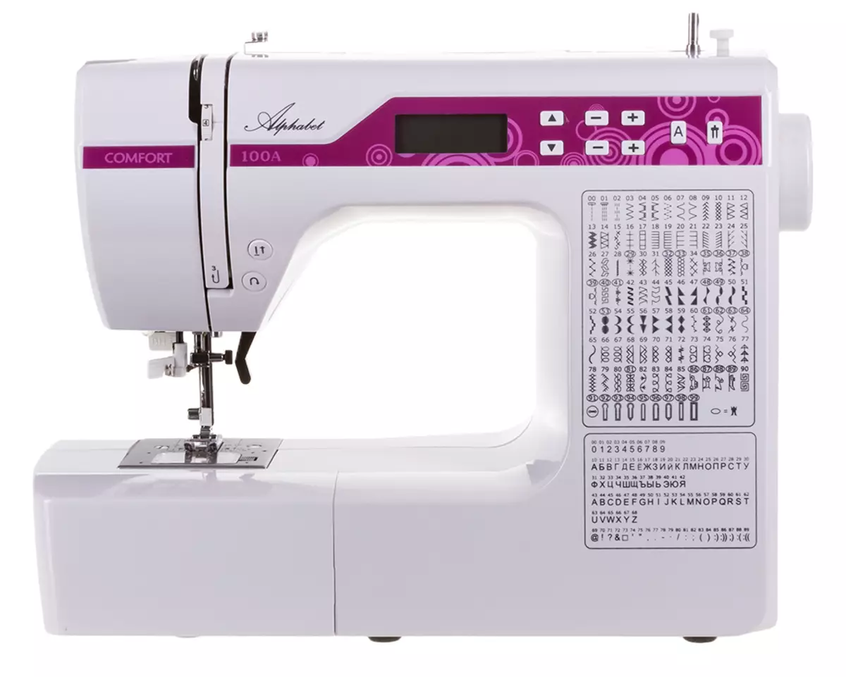 Komforto siuvimo mašinos: naudojimo instrukcijos, 80 ir 200a, 16 ir 30, 2 ir 100a, 20 ir 535 modelis 15641_6