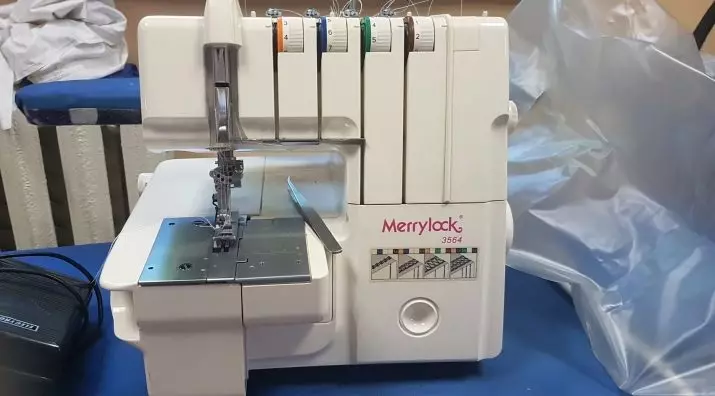 CoverLock MerryLock: Modeller 5000 ve 5550A, 007, 0115A ve 075. Beş bitirme Koverlock'taki dikişler nelerdir? Yorumlar 15670_2