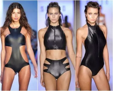 Swimsuit Black (80 fotos): Fusión e modelos separados, cores opcionais, traxe de baño pechado, tendencias de moda 2021 1567_65