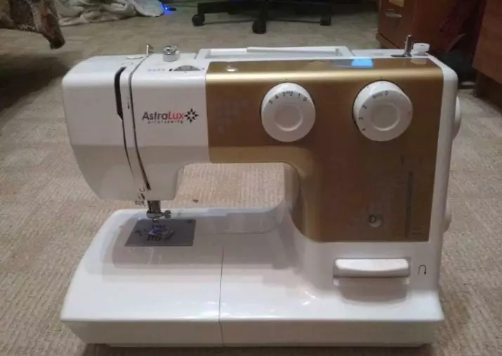 máquinas de coser: AstraLux modelo con un filamentaker, automóviles 150, línea roja Victoria y otros. instrucciones de revisión y opinión 15681_21