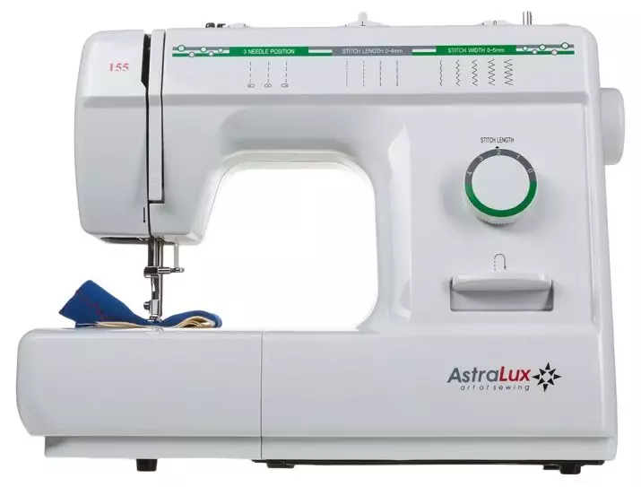 máquinas de coser: AstraLux modelo con un filamentaker, automóviles 150, línea roja Victoria y otros. instrucciones de revisión y opinión 15681_23