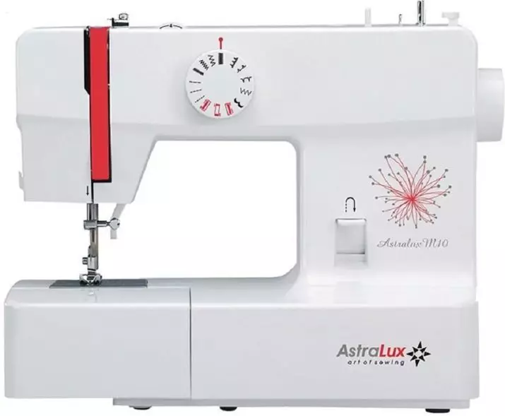 máquinas de coser: AstraLux modelo con un filamentaker, automóviles 150, línea roja Victoria y otros. instrucciones de revisión y opinión 15681_25