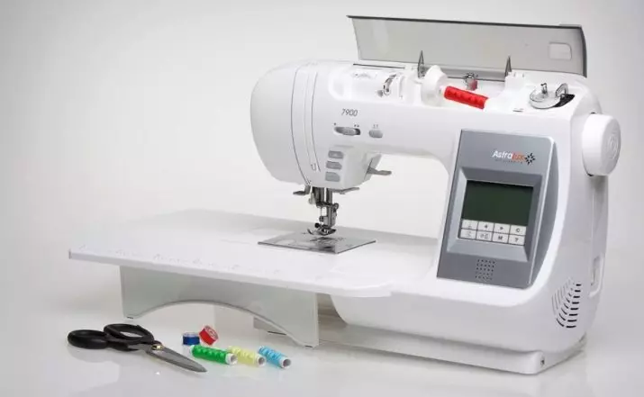 máquinas de coser: AstraLux modelo con un filamentaker, automóviles 150, línea roja Victoria y otros. instrucciones de revisión y opinión 15681_29