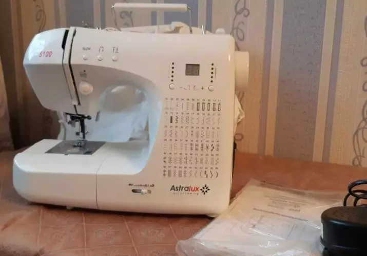 máquinas de coser: AstraLux modelo con un filamentaker, automóviles 150, línea roja Victoria y otros. instrucciones de revisión y opinión 15681_33