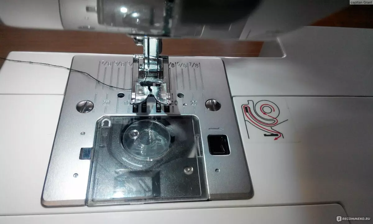 máquinas de coser: AstraLux modelo con un filamentaker, automóviles 150, línea roja Victoria y otros. instrucciones de revisión y opinión 15681_34