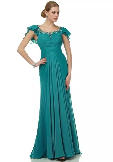 Turquoise Ammpir šaty pre mama ženícha