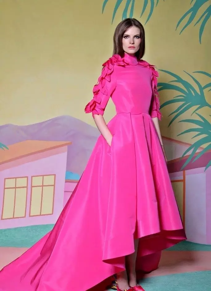 Raspberry Evening Dress Kort Front Long Bak