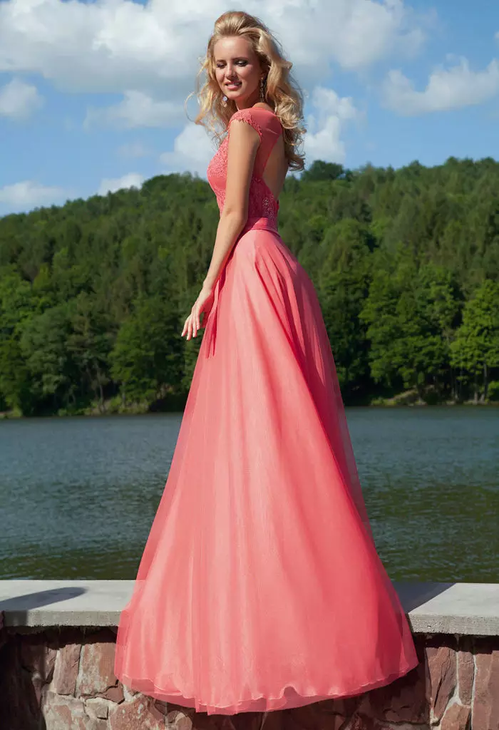 Evening dress from Oksana Flys with an open back