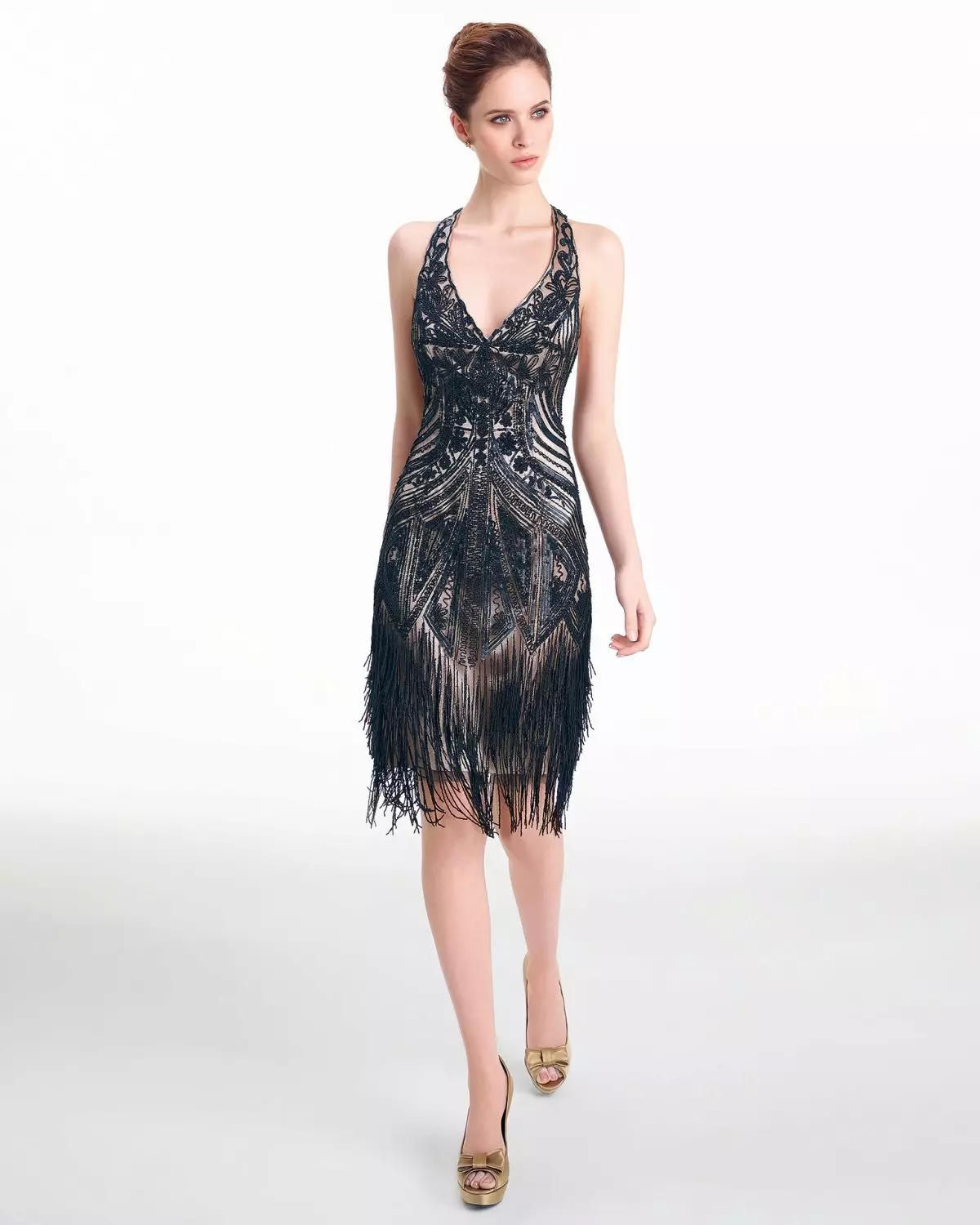Evening dress with fringe from Air Barcelona