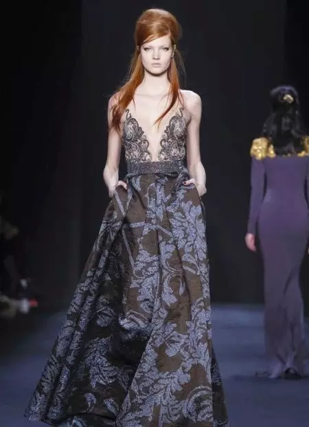 晚禮服與Badgley Mischka的印花