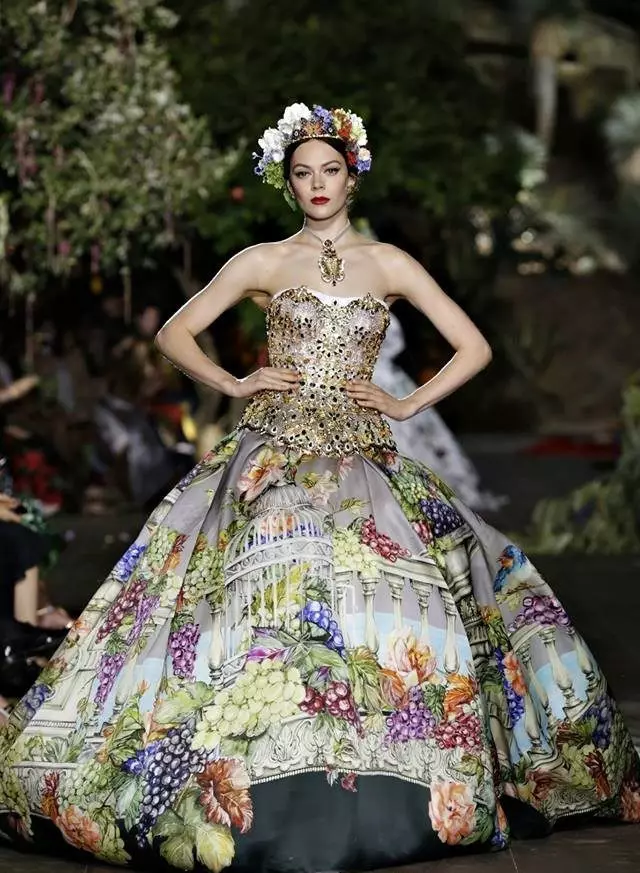 晚禮服，來自Dolce＆Gabbana的2016年2016年印花