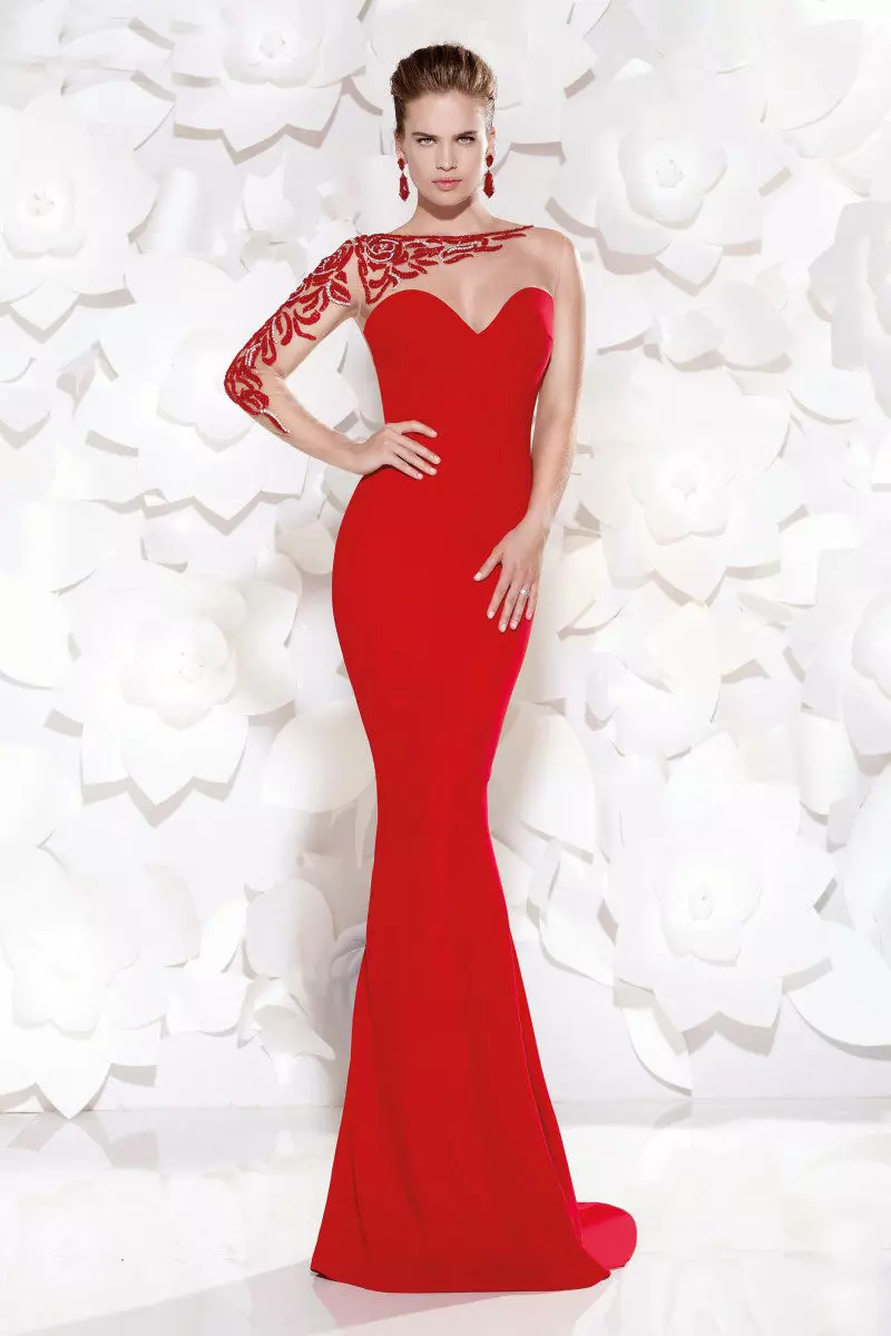 Seksualu montavimo raudona vakarinė suknelė