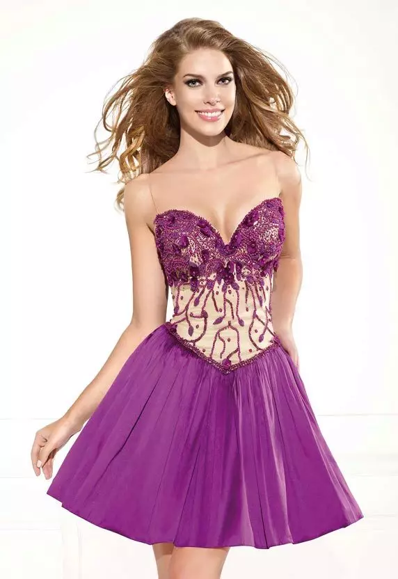 Lush Evening Dress Short Purple