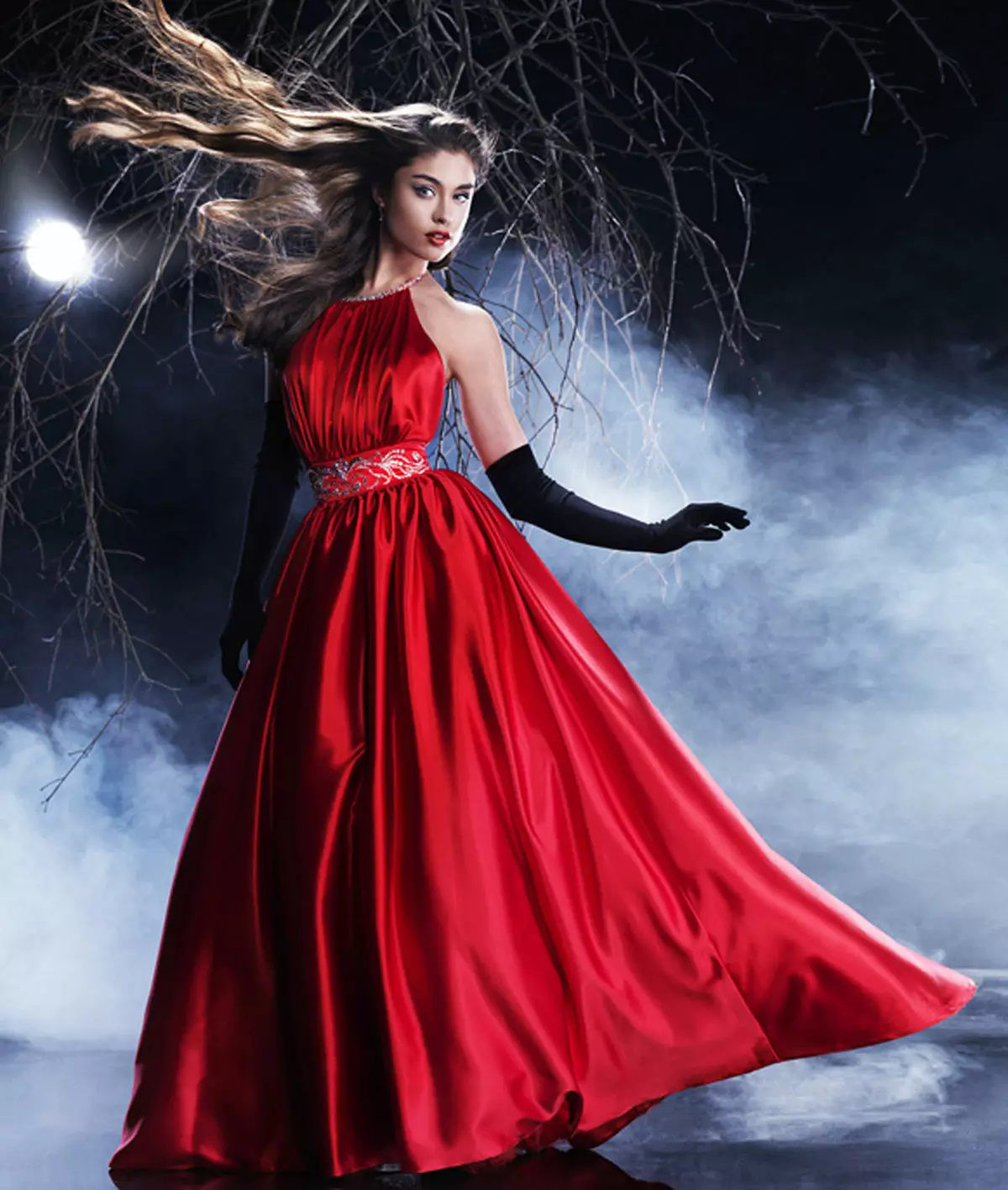 Punane õhtu kleit 50 Suurus A-Silhouette