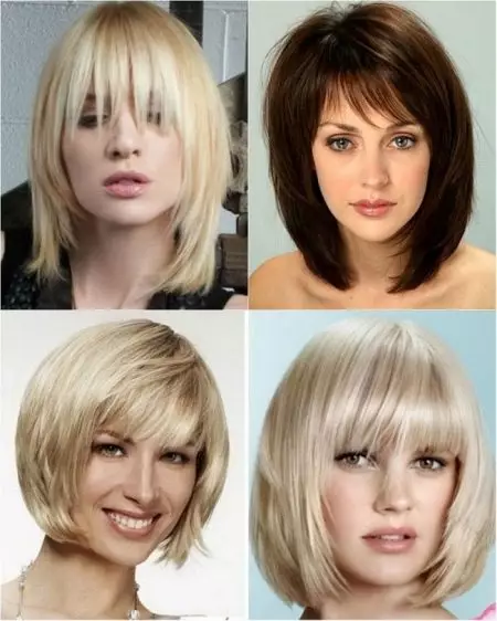 Round face haircuts (142 mga larawan): Ano ang isang babae hairstyle ay magkasya buong batang babae sa daluyan ng buhok, modelo-2021, hindi nangangailangan ng estilo at may bangs 15739_133