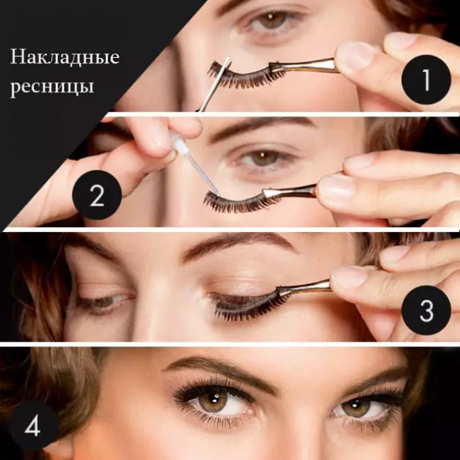 Ojos de cerca (45 fotos): instrucciones paso a paso para crear maquillaje con flechas, cómo determinar el tipo y pintar sus ojos 15751_29