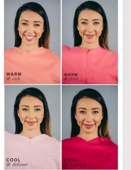 Hoe u uw kleur (109 foto's) te bepalen: voorbeelden van de definitie van de kleur van het gezicht, haar en uiterlijk op de mapmethode, kies kleding 15875_45
