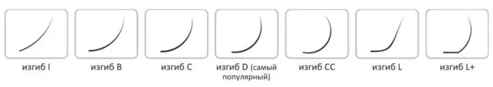 Flashing of eyelashes for building (66 photos): types of extensive eyelashes, z and other forms of bends. What are the difference and what is the difference? How to choose? 15928_15