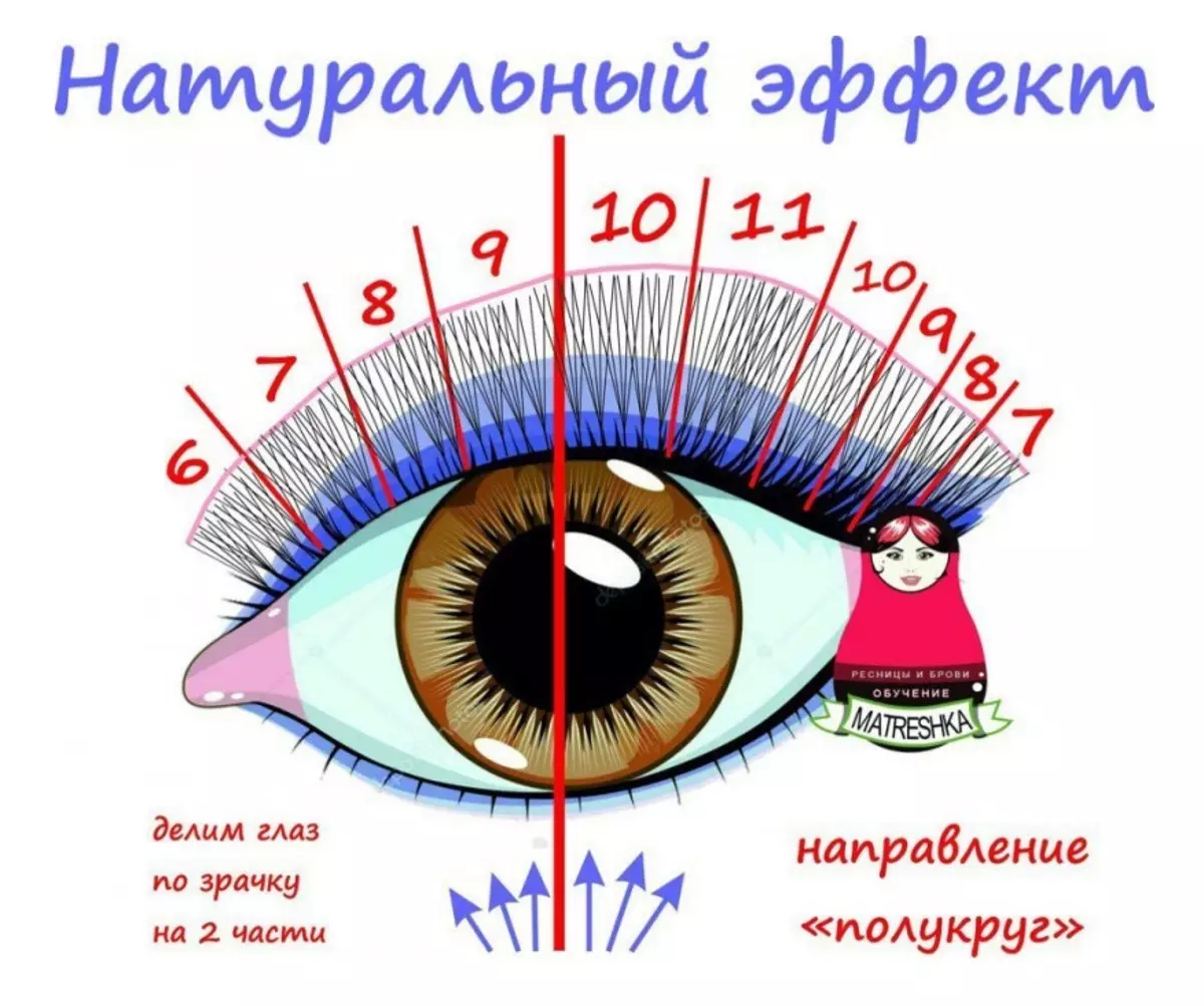 क्लासिक eyelashes (79 फोटो) का विस्तार: पहले और बाद में, लंबाई और मात्रा, आरेख और eyelashes के प्रकार प्रभाव, कितना समय बढ़ता है, समीक्षा 15932_27