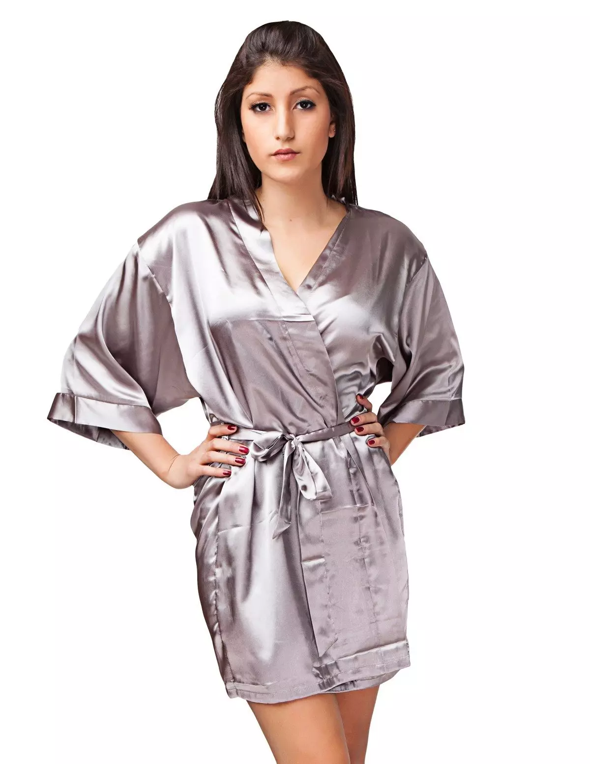 Kimono Bathrobe 59 bildoj: Beautiful Women's DressingS en kimono stilo, japana, punta 1595_35