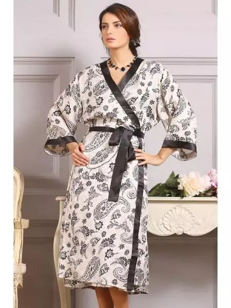 Kimono Jubah mandi 59 gambar: Pakaian berpakaian wanita cantik dalam gaya kimono, jepun, renda 1595_57