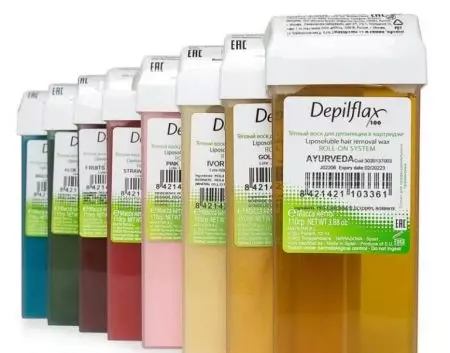 Depilflax wax: Wax for depilation in cartridge and in briquettes, film wax, 