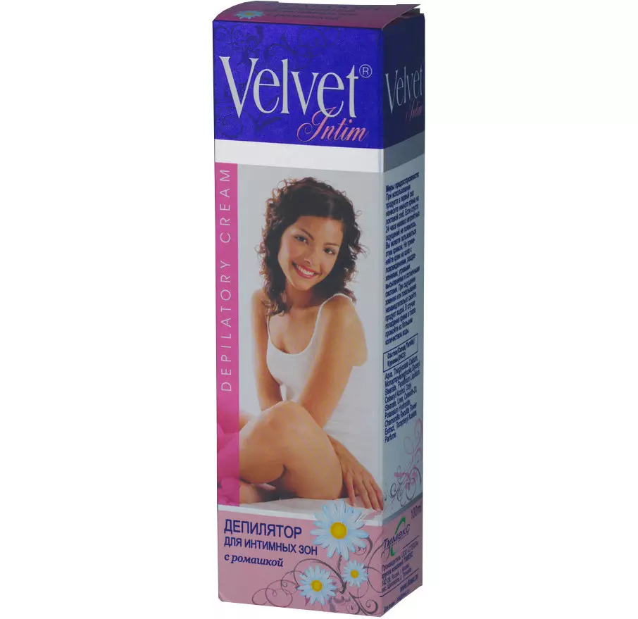 Velvet Cream For Depolation: Rêbername ji bo Bikaranînê, hûn hewce ne ku hûn çiqas bihêlin, roja qedandinê, hilberîna hilberê û nirxandinan 15988_14