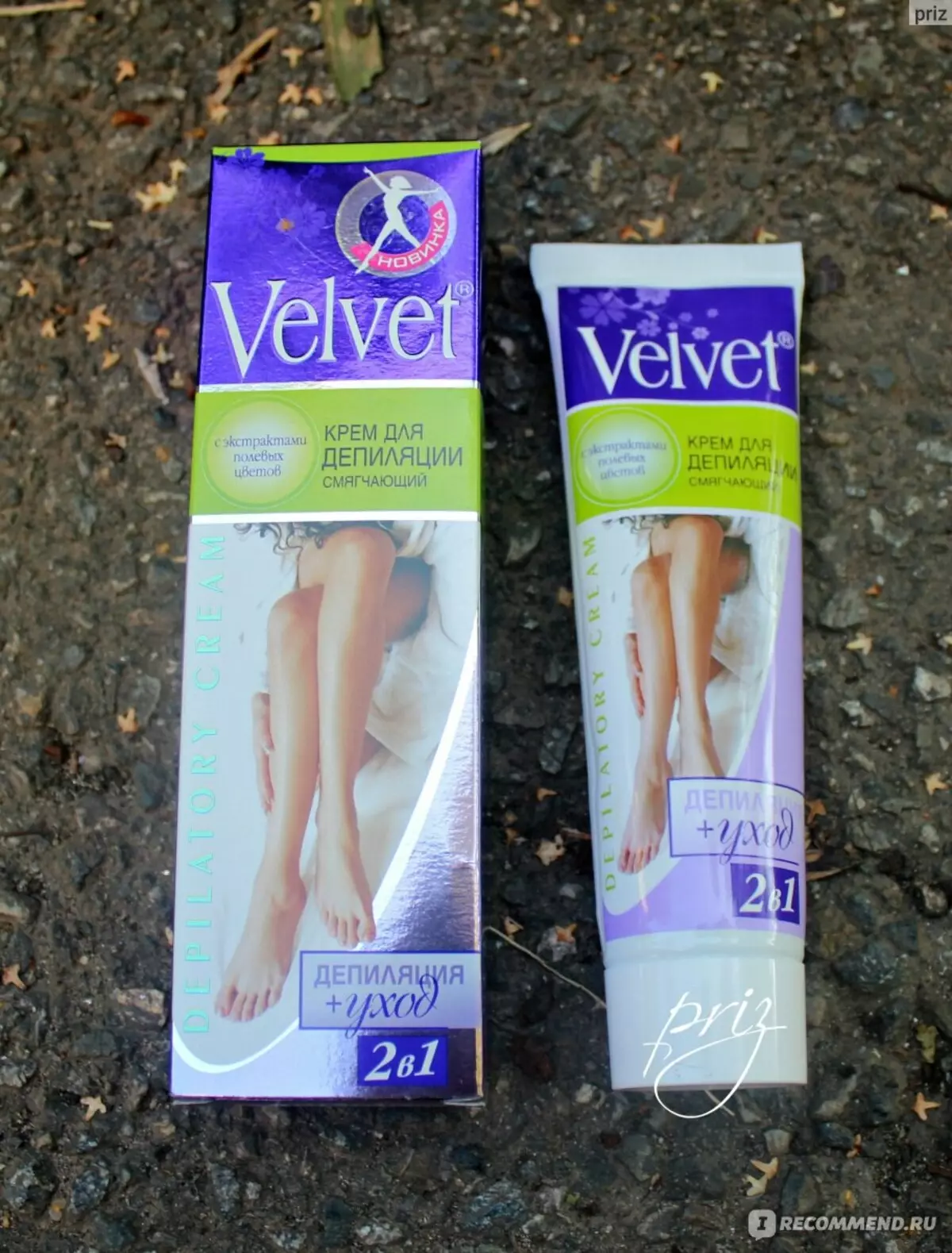 Velvet Cream For Depolation: Rêbername ji bo Bikaranînê, hûn hewce ne ku hûn çiqas bihêlin, roja qedandinê, hilberîna hilberê û nirxandinan 15988_18