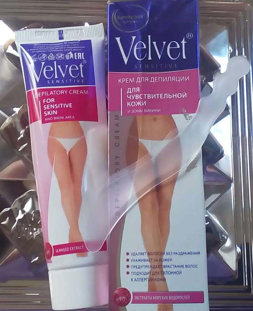 Velvet Cream pre Depilácia: Návod na použitie, koľko potrebujete na udržanie dátumu vypršania platnosti, prehľad produktov a recenzie 15988_4