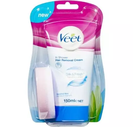 Veet Cream untuk penyusutan zon intim: Varieti krim untuk penyedutan dalam bidang bikini wanita, arahan untuk digunakan 16001_13