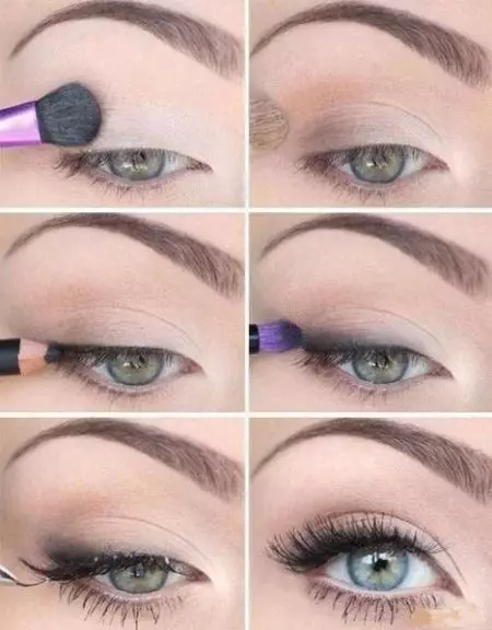 Make-up pro lehké vlasy (48 fotek): krok za krokem make-up oko pro dívky. Jak udělat rty? Nejlepší možnosti 16040_45