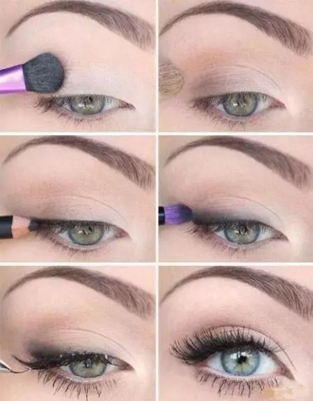 Pag-makeup alang sa light hair (48 Mga Litrato): Step-by-Step Meup Meup alang sa mga batang babaye. Giunsa Paghimo mga ngabil? Labing kaayo nga kapilian 16040_45