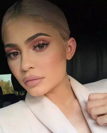 Smink Kylie Jenner: Hogyan lépjünk lépéssel, hogy sminket készítsenek a stílus Kylie Jenner? Jellemzői és gyönyörű példái 16049_46