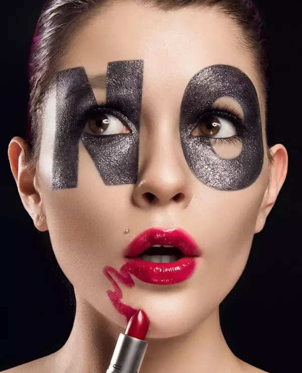 Creatieve make-up (52 foto's): lichte oogmake-up voor fotoshoot en lichte eenvoudige make-up met sparkles, gezicht make-up ideeën en lippen, mooie voorbeelden 16050_8