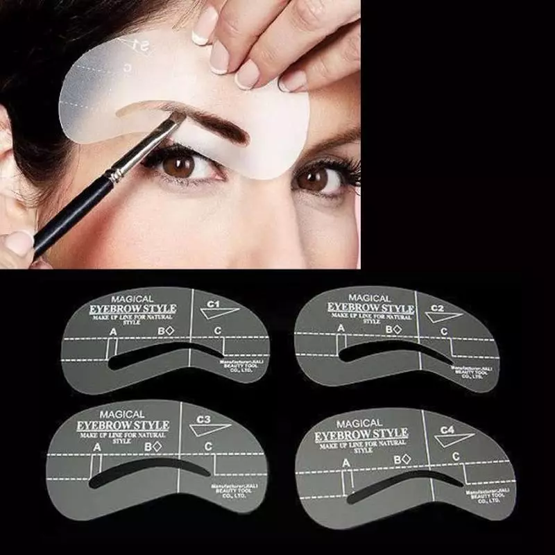 Eyebrow makeup (49 mga larawan): Step-by-step na pampaganda lapis at mga anino para sa mga nagsisimula, propesyonal na pampaganda, pinakamahusay na mga tool 16061_8