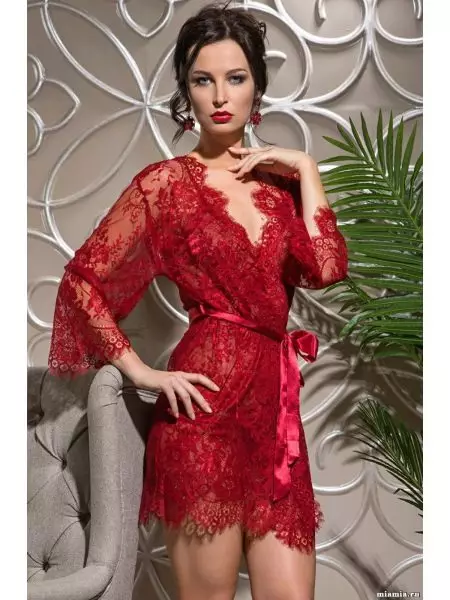 Pizzo Robe 52 foto: Bellissimi accappatoi da donna con pizzo di cotone, raso, lavorato a maglia 1607_52