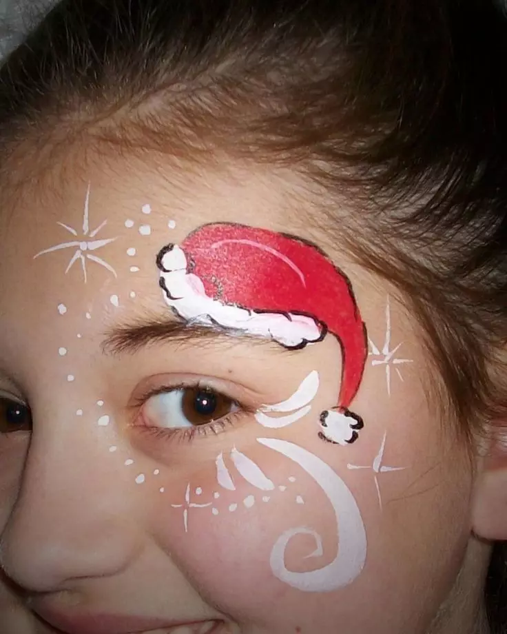 女孩化妆（76张照片）：儿童轻巧美丽的妆容为儿童，女孩的想法照片拍摄8-9岁，化妆为圣诞节和其他选择 16097_59