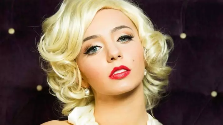 Makeup Marilyn Monroe (43 foto): Grim dhe buzët e syrit me faza, sekretet e artistëve të kozmetikës. Kozmetikë kozmetikë përmban monroe 16099_41