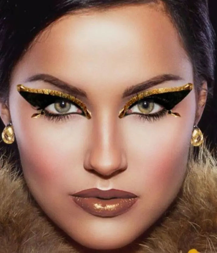 Makeup Cleopatra (24 fotografija): Kako napraviti korak po korak? Što trebaš? Prekrasni primjeri 16117_3