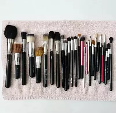 Како опрати четке за шминке? Шта се правилно очисти код куће и колико често требате да чистите? Како сушити четке након прања? 16118_16