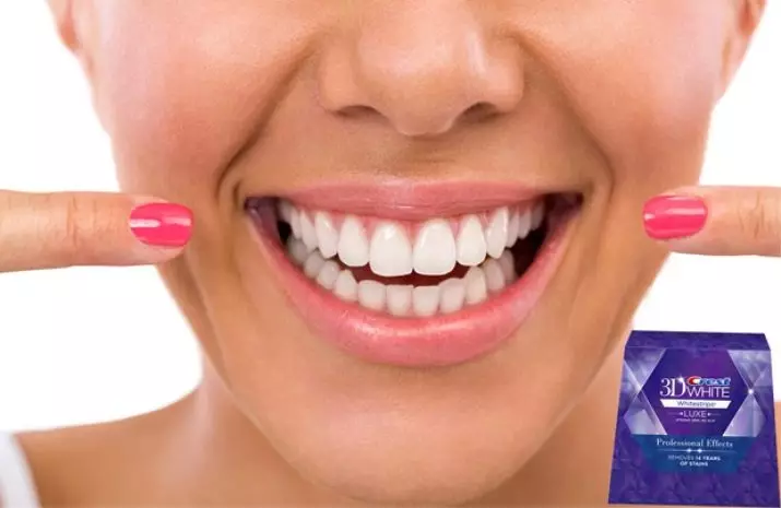 Balināšanas sloksnes zobiem: labākās balināšanas plāksnes. Kā izmantot? Kaitīga vai palīdzība? Reitings un kā izmantot atsauksmes 16130_43