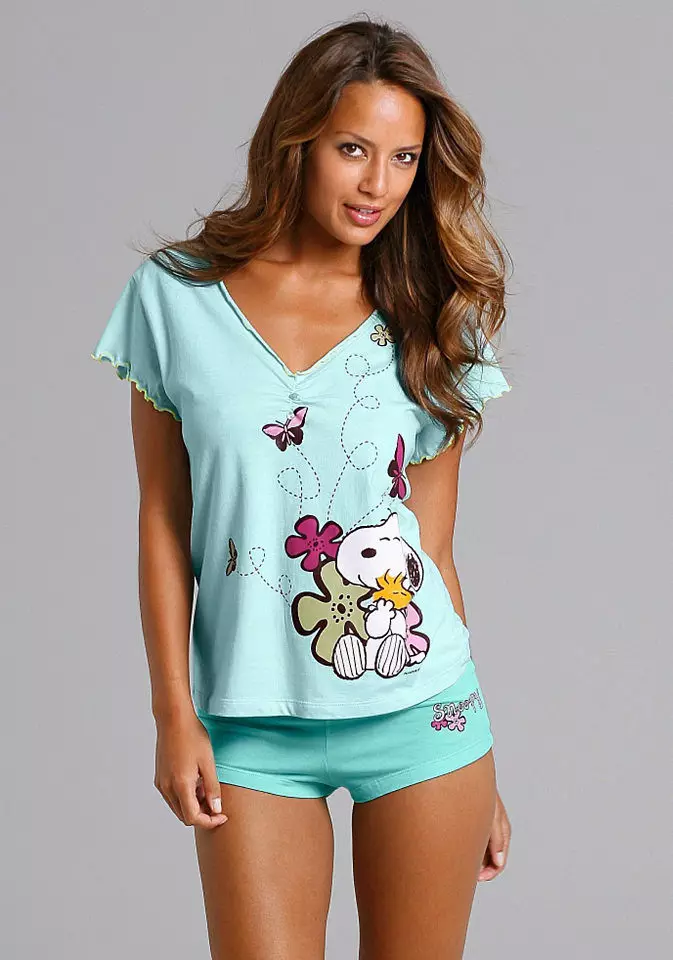 Pidžama za djevojčice (68 slike): Žuta, duhovit i zabavan, u obliku zeca, Batman, rakun, trendi 2021. pidžame, za tinejdžer 1613_14