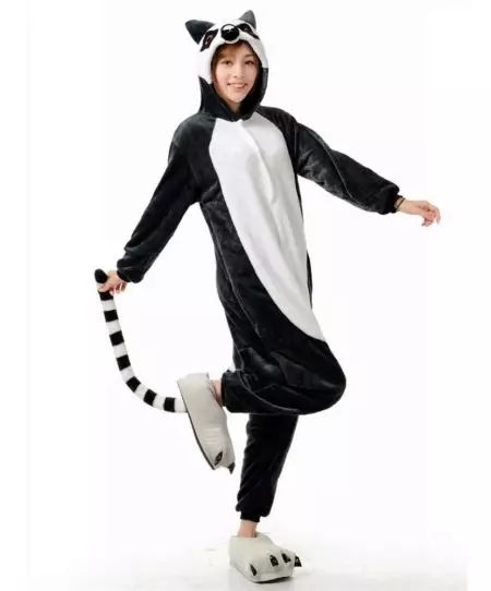 Pajamas Kigurumi（91張照片）：以動物，獨角獸，連身褲-Pajamas熊貓，Picaching，什麼是浣熊形式的被稱為睡衣，評論 1614_65