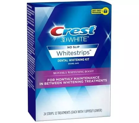 Whitening Strips Crest 3D White: Si t'i përdorni ato për zbardhjen e dhëmbëve? Udhëzimet për strips whitestrips efektet profesionale dhe të tjerët 16157_12