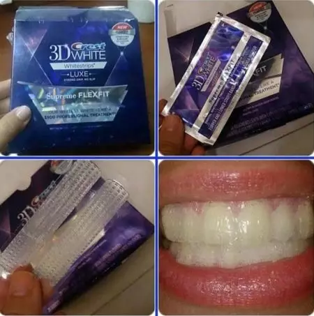 Wybielanie pasków grzebień 3D biały: jak korzystać z nich do wybielania zębów? Instrukcje dotyczące pasków Whitestrips Efekty zawodowe i inne 16157_28