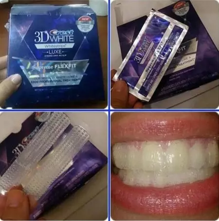 Whiting Strips Crest 3d White: Maitiro ekushandisa ivo kumuchera mazino? Mirayiridzo yeTrapa Whitestrips Professional Mhedzisiro uye Vamwe 16157_28