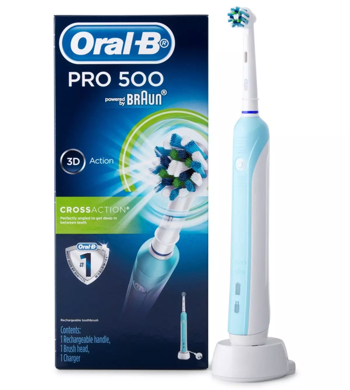 Elektraj dentbrosoj ORAL-B: Vitality kaj Pro 500, Crossaction kaj 3D White, Smart 4 kaj aliaj branĉaj elektrolatoj. Kiel elekti? Recenzoj 16159_23